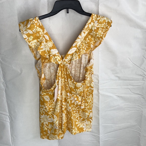 Relist7/20 LC Lauren conrad floral print ruffle sleeve tank top XS - Picture 11 of 17
